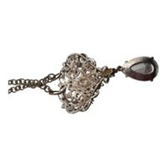 Brass Chainlink Heart Shaped‎ Large Pendant Necklace - Picture 5 of 12